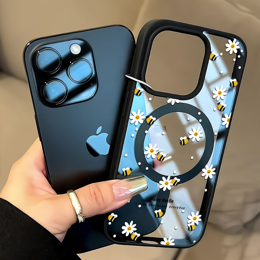 Phone Cases Clear - غطاء هاتف بتصميم زهرة الأقحوان الطازجة
