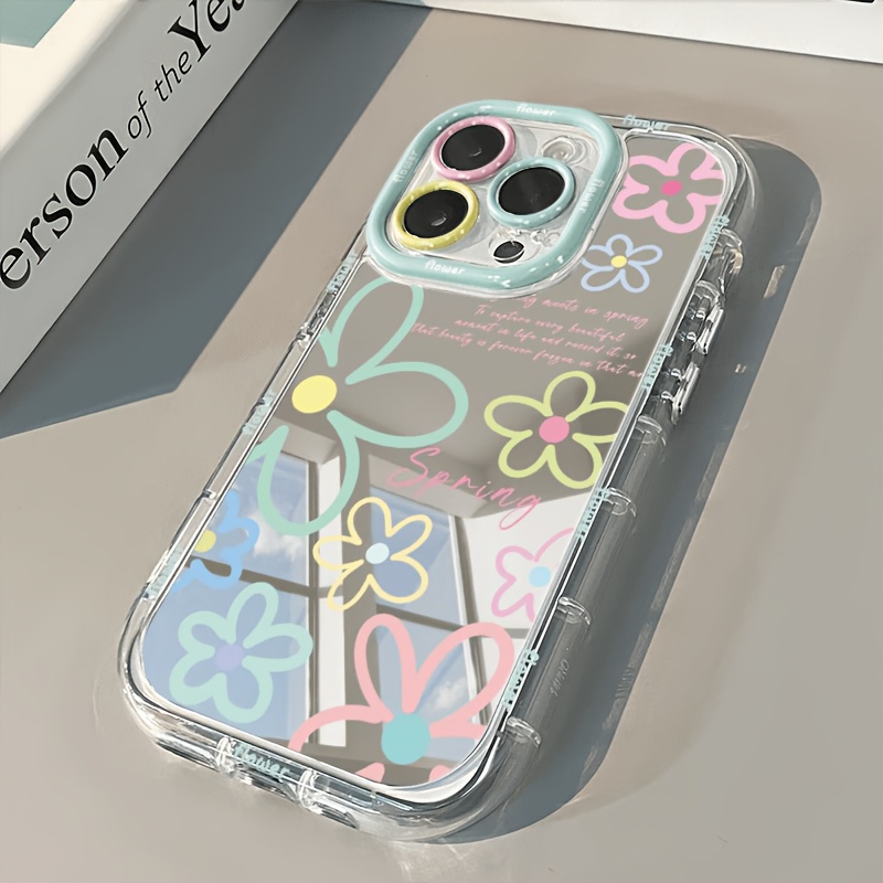 Phone Cases Cool Girl - غطاء هاتف مزود بمرآة ووسادة هوائية