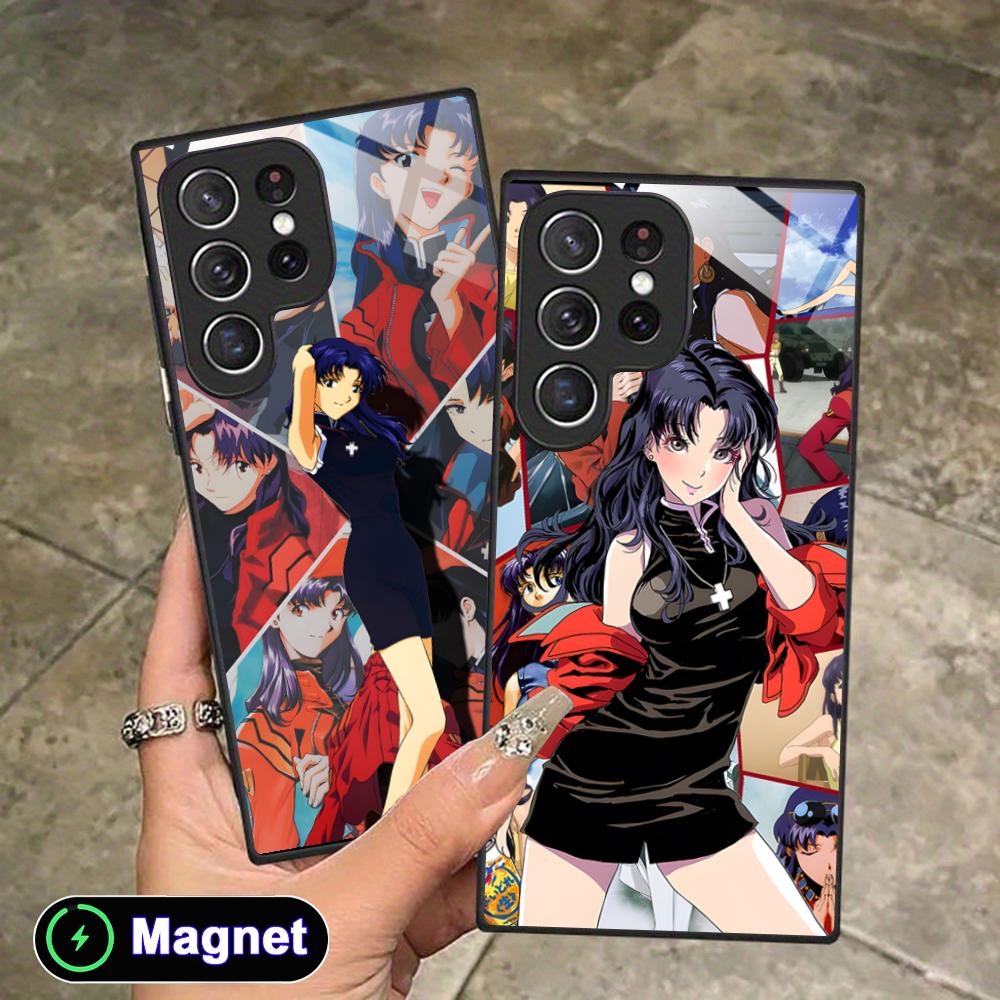 Phone Cases With Magnet - غطاء هاتف EVAN Misato Katsuragi لسامسونج