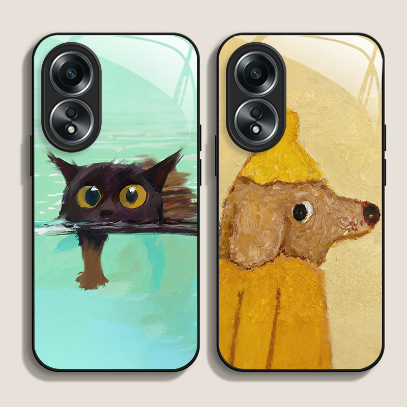 Phone Cases Yellow - غطاء هاتف من الزجاج المقوى بتصميم