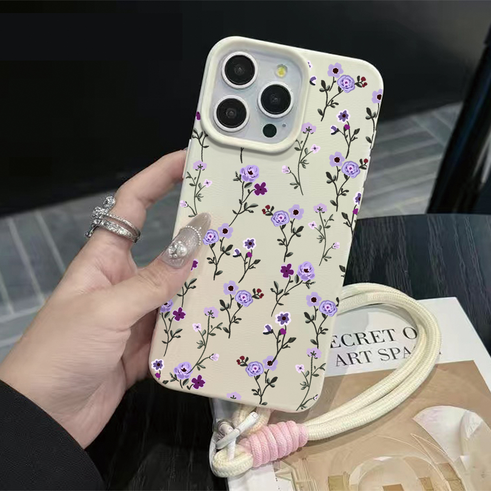 Phone Cases With Straps - غطاء هاتف سيليكون غير لامع بتصميم