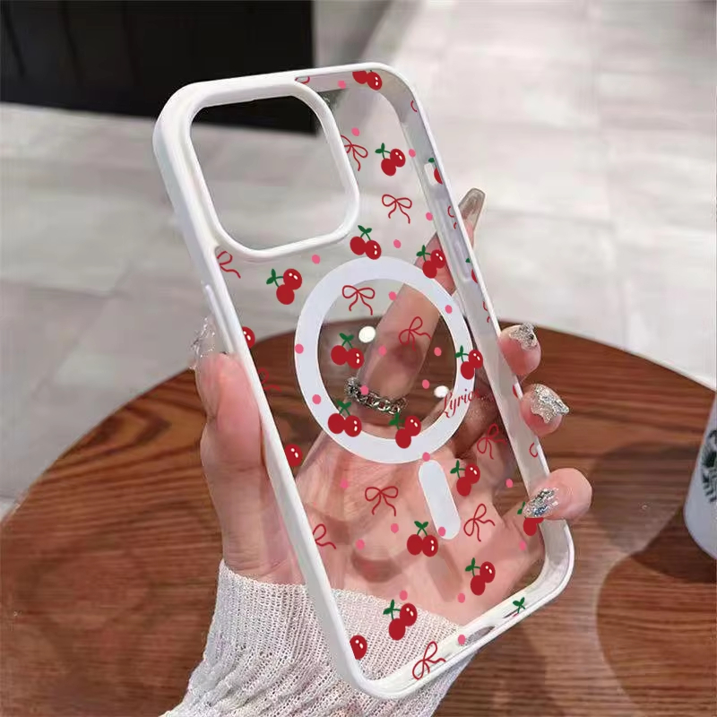 Phone Cases With Magnet - جراب هاتف مغناطيسي شفاف صلب بتصميم