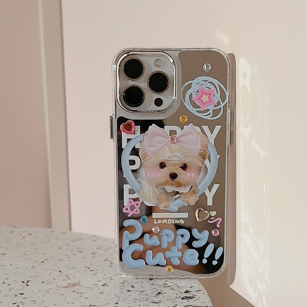 Phone Cases Diy - جراب هاتف بتصميم جرو كرتوني لطيف،