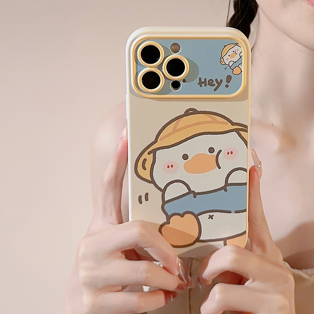 Phone Cases Korean - جراب هاتف بتصميم بطة كرتونية كورية