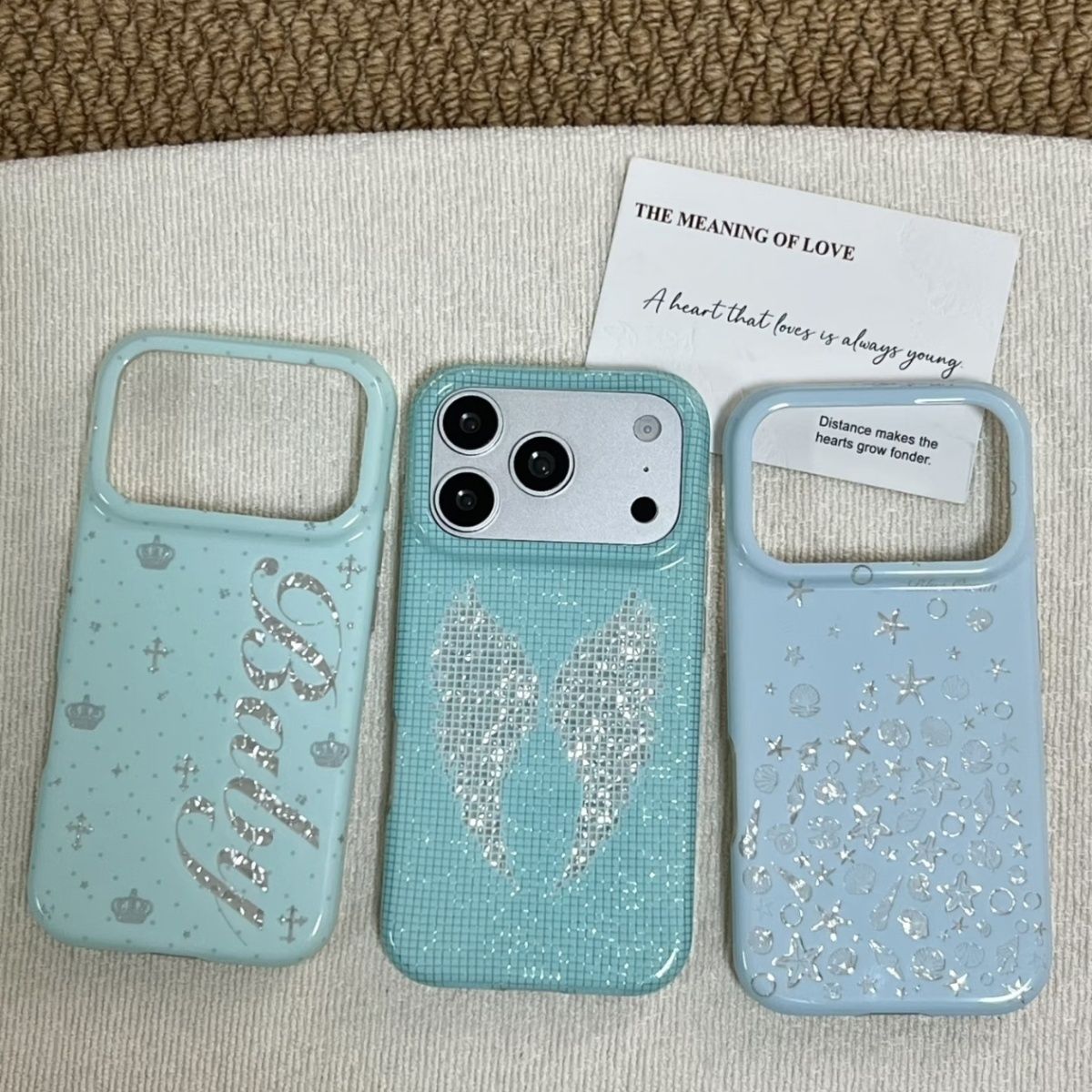 Phone Cases Korean - غطاء هاتف كوري بلون النعناع مع