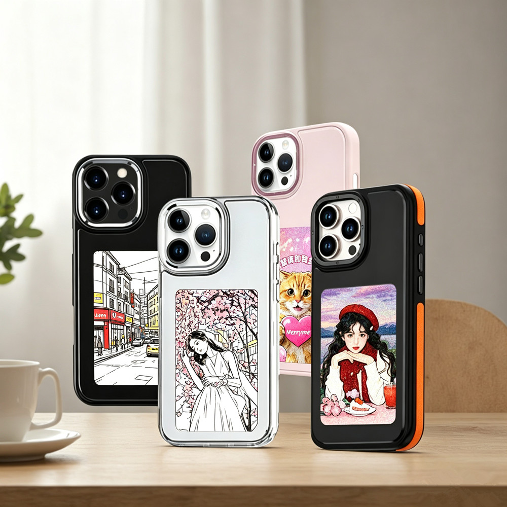 Phone Cases Diy - غطاء هاتف بشاشة حبرية بتقنية NFC،