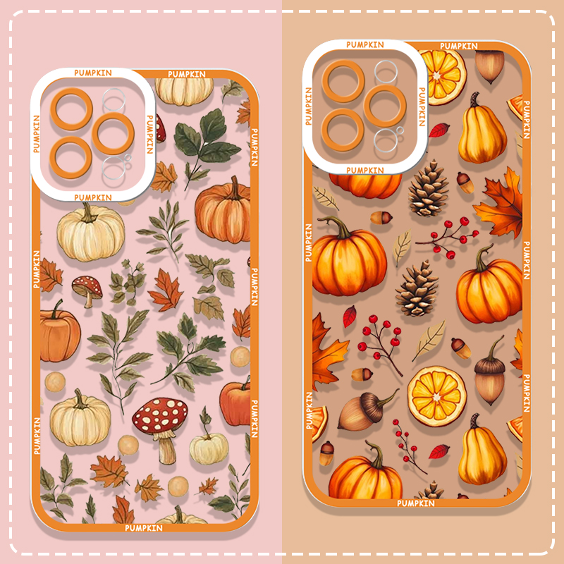 Phone Cases Motorola - الرجعية الخريف مابل ليف اليقطين نمط