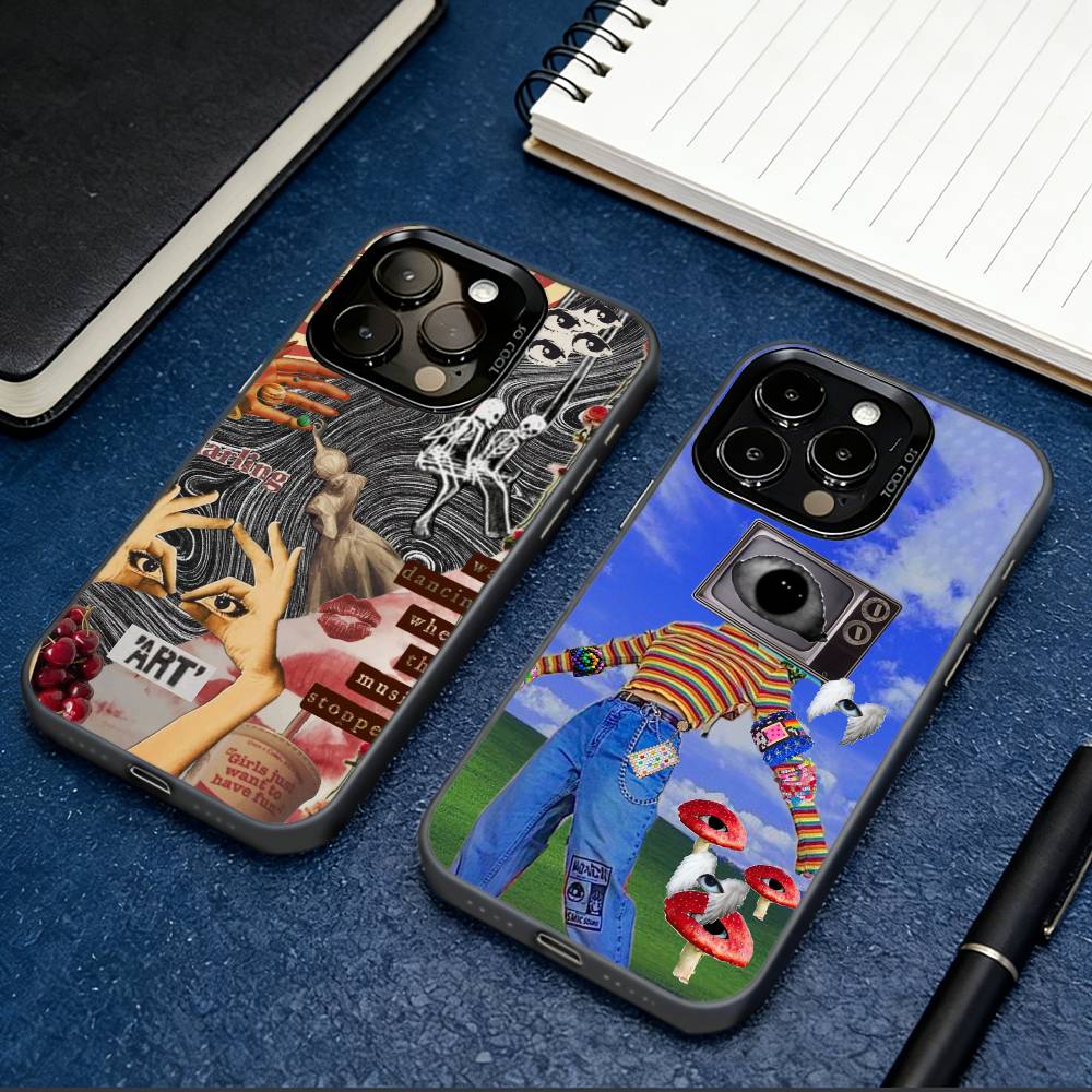 Phone Cases Louis Vuitton - جراب هاتف V-Vintage Dreamcore ملون فضي