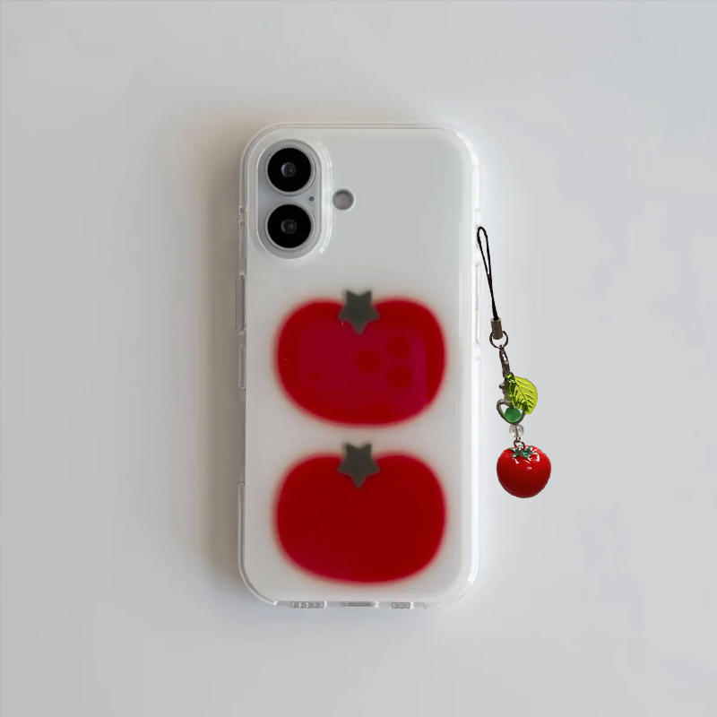Phone Cases Y2K - الكورية Ins اثنين تيد الطماطم الكرتون