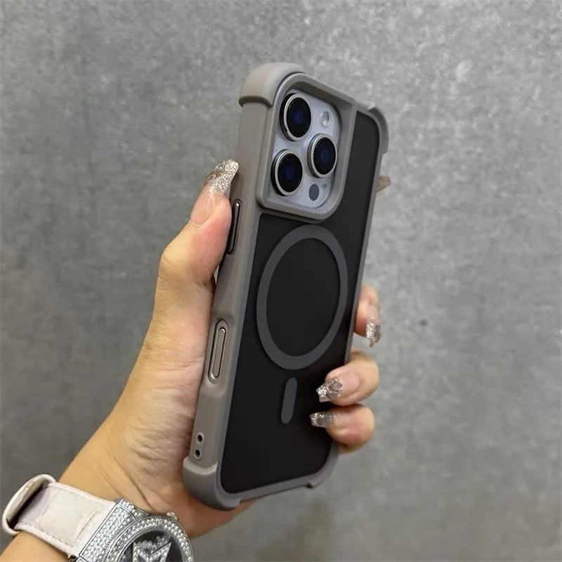 Phone Cases Louis Vuitton - حافظة مغناطيسية فاخرة غير لامعة لمنع