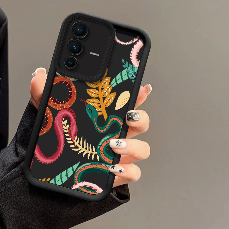 Phone Cases Vivo - غطاء هاتف فاخر بنقشة جلد الثعبان