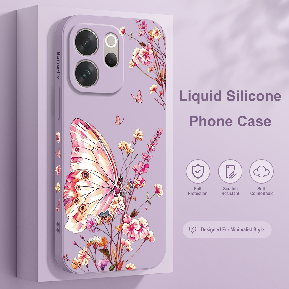 Phone Cases Vivo - غطاء هاتف بتصميم فراشة لـ Vivo