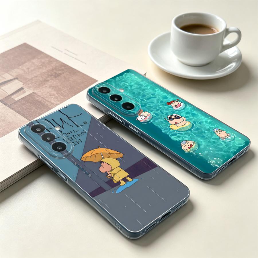 Phone Cases Yellow - غطاء هاتف بتصميم صبي مع مظلة
