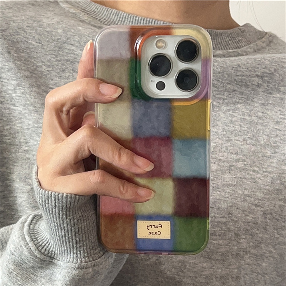 Phone Cases Nyc - لطيف الدوبامين اللون كتلة مباراة منقوشة