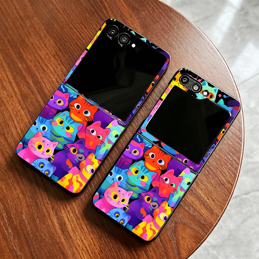 Phone Cases Z Fold 6 - غطاء هاتف كامل التغطية بتصميم قطة