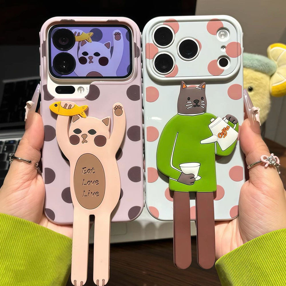 جراب هاتف لطيف بنقاط البولكا د - مراجعة Phone Cases With Stand وسعره