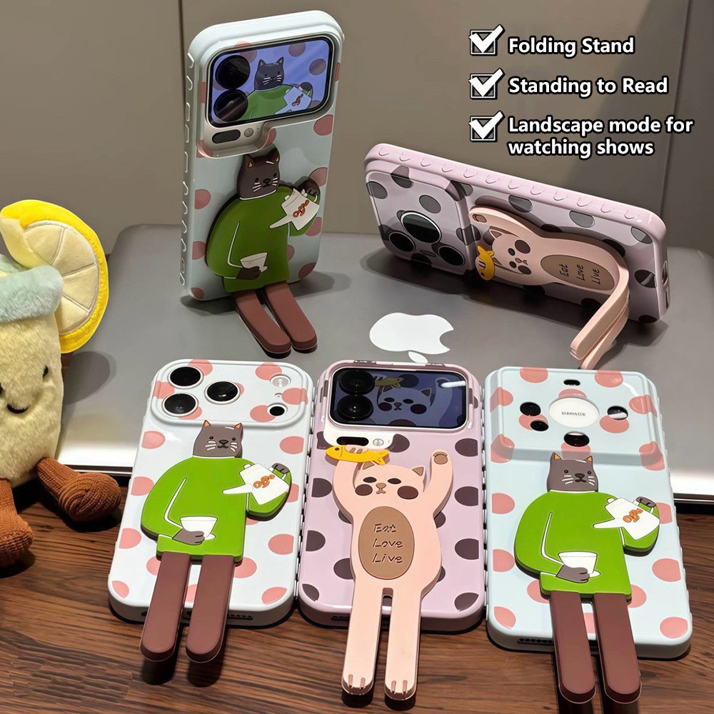 جراب هاتف لطيف بنقاط البولكا د - مراجعة Phone Cases With Stand وسعره