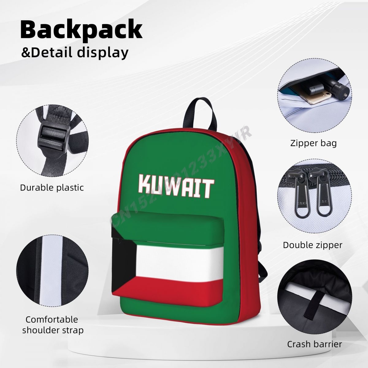 للجنسين حقيبة الظهر علم الكويت - مراجعة Phone Cases Kuwait وسعره