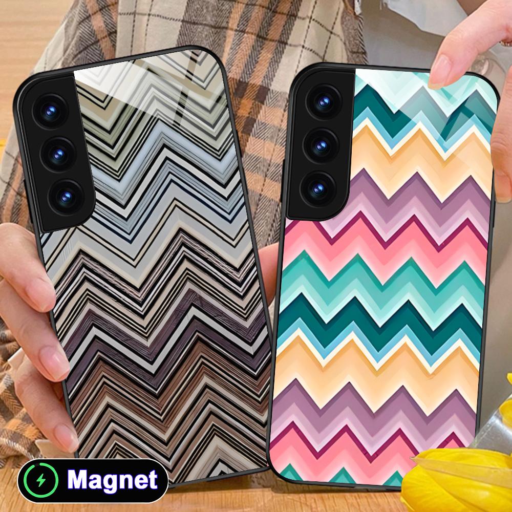 غطاء هاتف عصري بنمط موجي مخطط  - مراجعة Phone Cases With Magnet وسعره