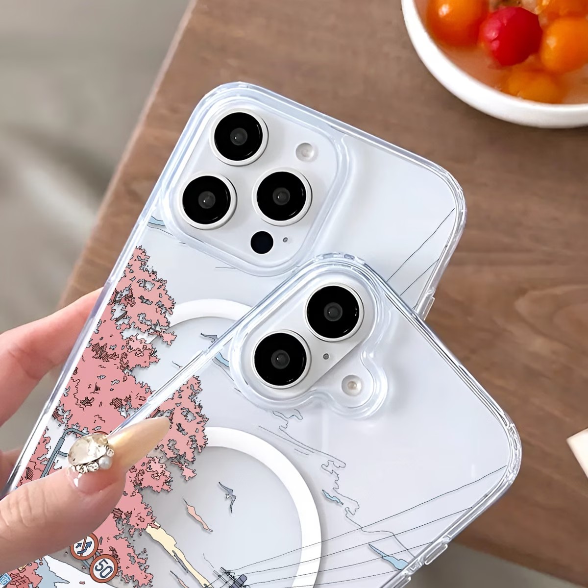غطاء هاتف بنمط زهر الكرز من فو - مراجعة Phone Cases With Magnet وسعره