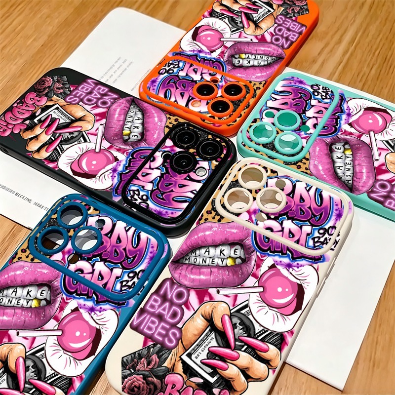 جراب هاتف بتصميم شفاه وردية وط - مراجعة Phone Cases Cool Girl وسعره