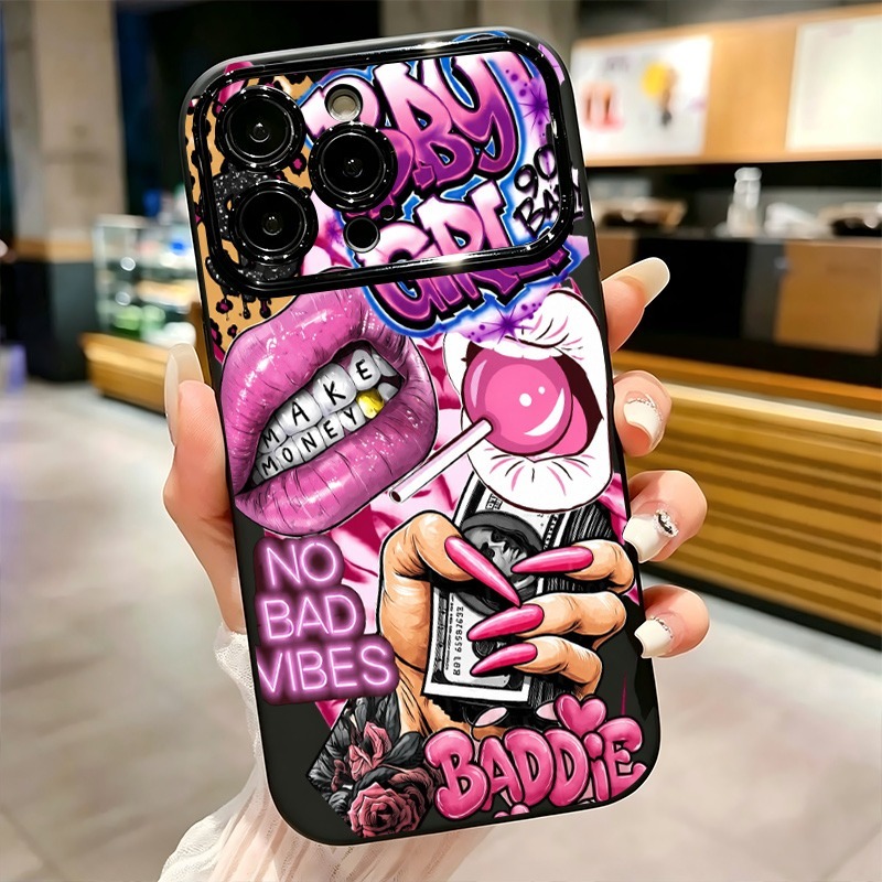 جراب هاتف بتصميم شفاه وردية وط - مراجعة Phone Cases Cool Girl وسعره
