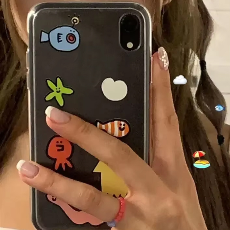 Ins Kawaii Ocean Creatures حاف - مراجعة Phone Cases Y2K وسعره