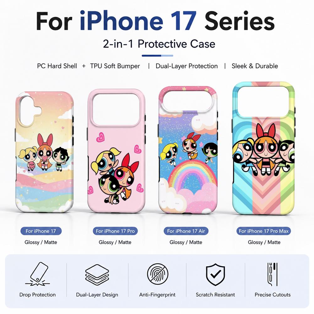 غطاء هاتف أنمي P-Powerpuff Gir - مراجعة Phone Cases Cool Girl وسعره