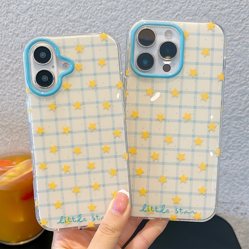 جراب هاتف بنمط مربعات النجمة ا - مراجعة Phone Cases Yellow وسعره