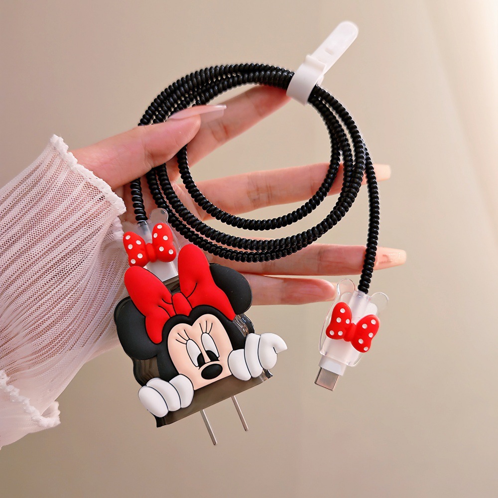 واقي كابلات لطيف بتصميم ميكي و - مراجعة Phone Cases Rubber وسعره