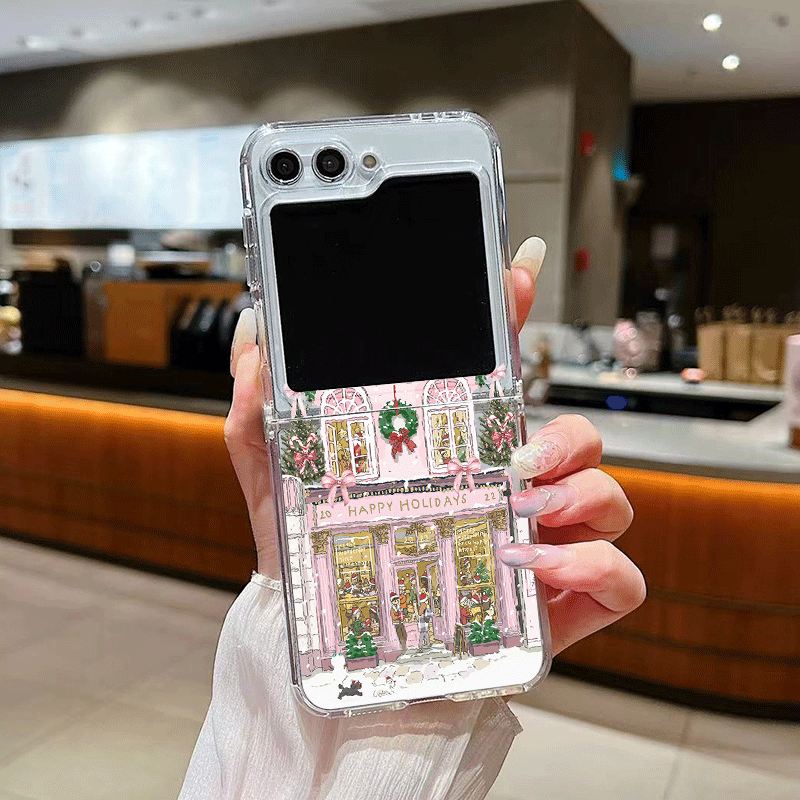 المبنى الريفية مشهد الثلوج عيد - مراجعة Phone Cases Clear وسعره