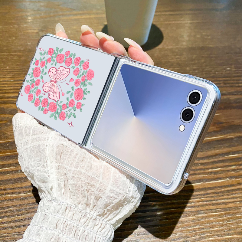 غطاء هاتف بنمط زهور وردية لسام - مراجعة Phone Cases Z Fold 6 وسعره