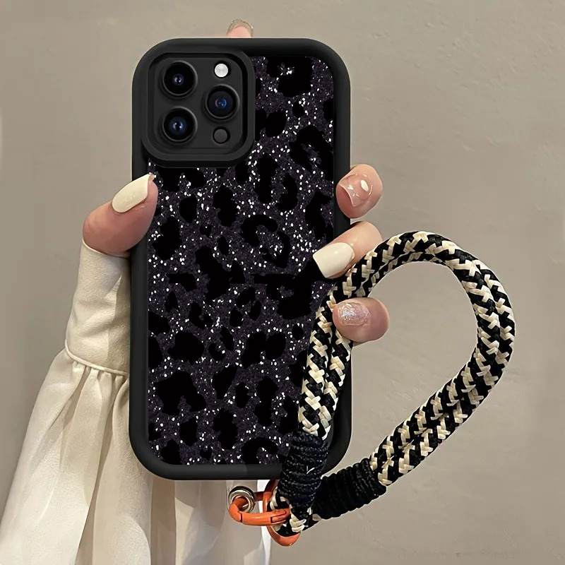 جراب هاتف بتصميم فهد أسود منقط - مراجعة Phone Cases With Straps وسعره