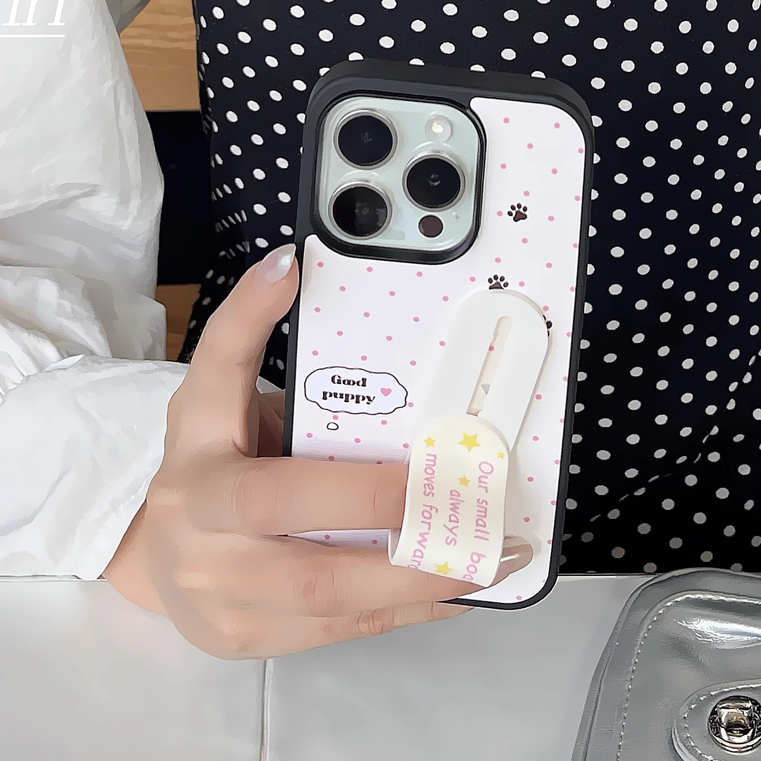 INS الوردي موجة نقطة جيدة جرو  - مراجعة Phone Cases With Stand وسعره
