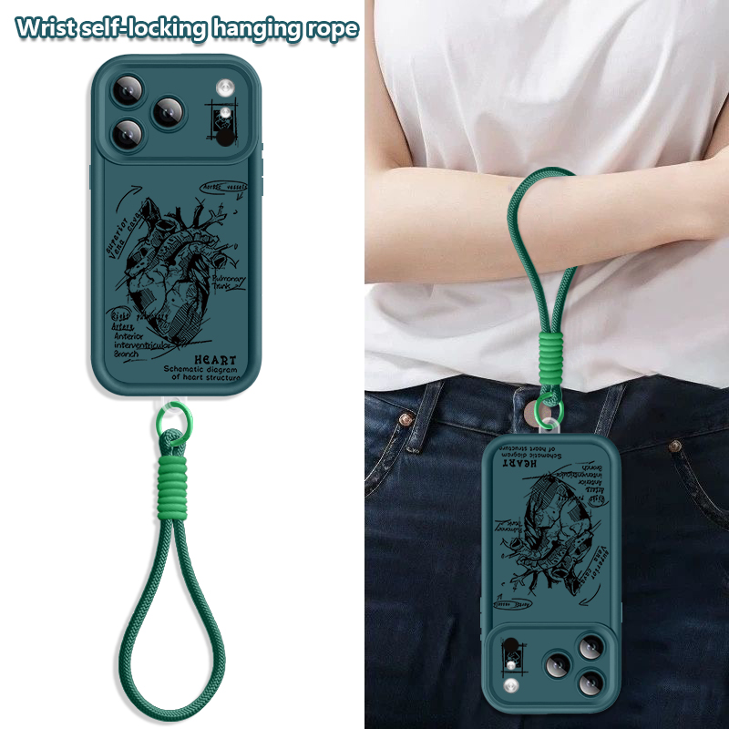 غطاء هاتف إبداعي بنمط قلب مع ح - مراجعة Phone Cases With Straps وسعره