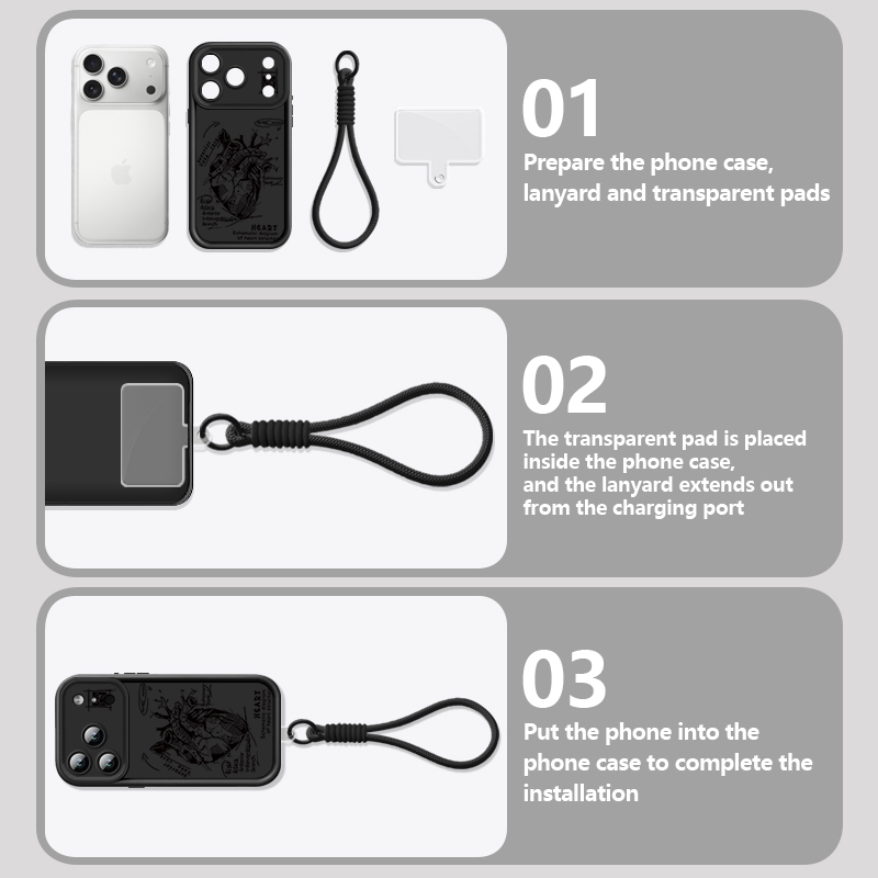 غطاء هاتف إبداعي بنمط قلب مع ح - مراجعة Phone Cases With Straps وسعره