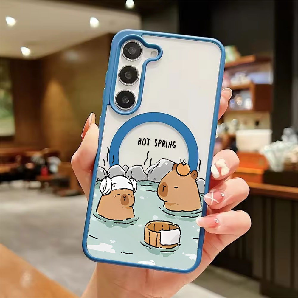 غطاء هاتف مغناطيسي شفاف ملون ل - مراجعة Phone Cases Galaxy S24 وسعره