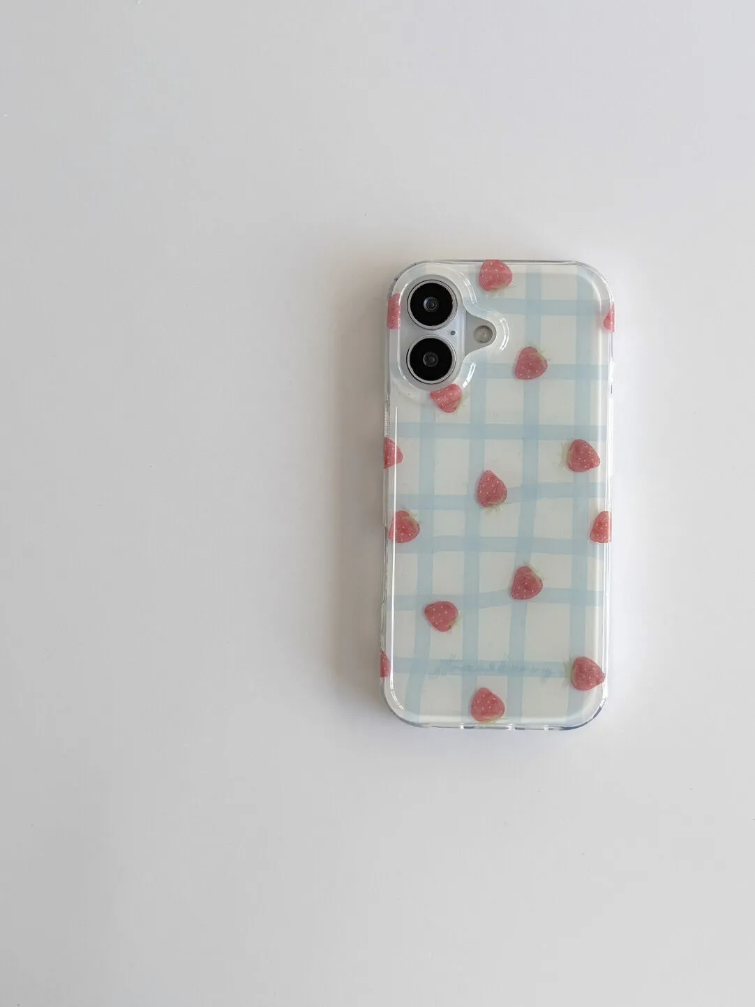 غطاء هاتف فاخر بنمط شبكي أزرق  - مراجعة Phone Cases Y2K وسعره