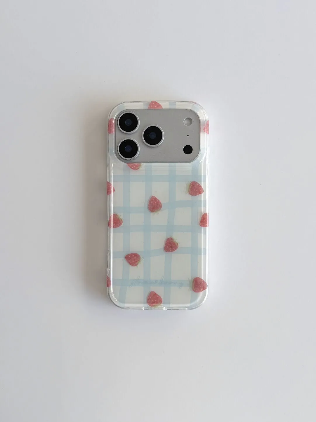 غطاء هاتف فاخر بنمط شبكي أزرق  - مراجعة Phone Cases Y2K وسعره