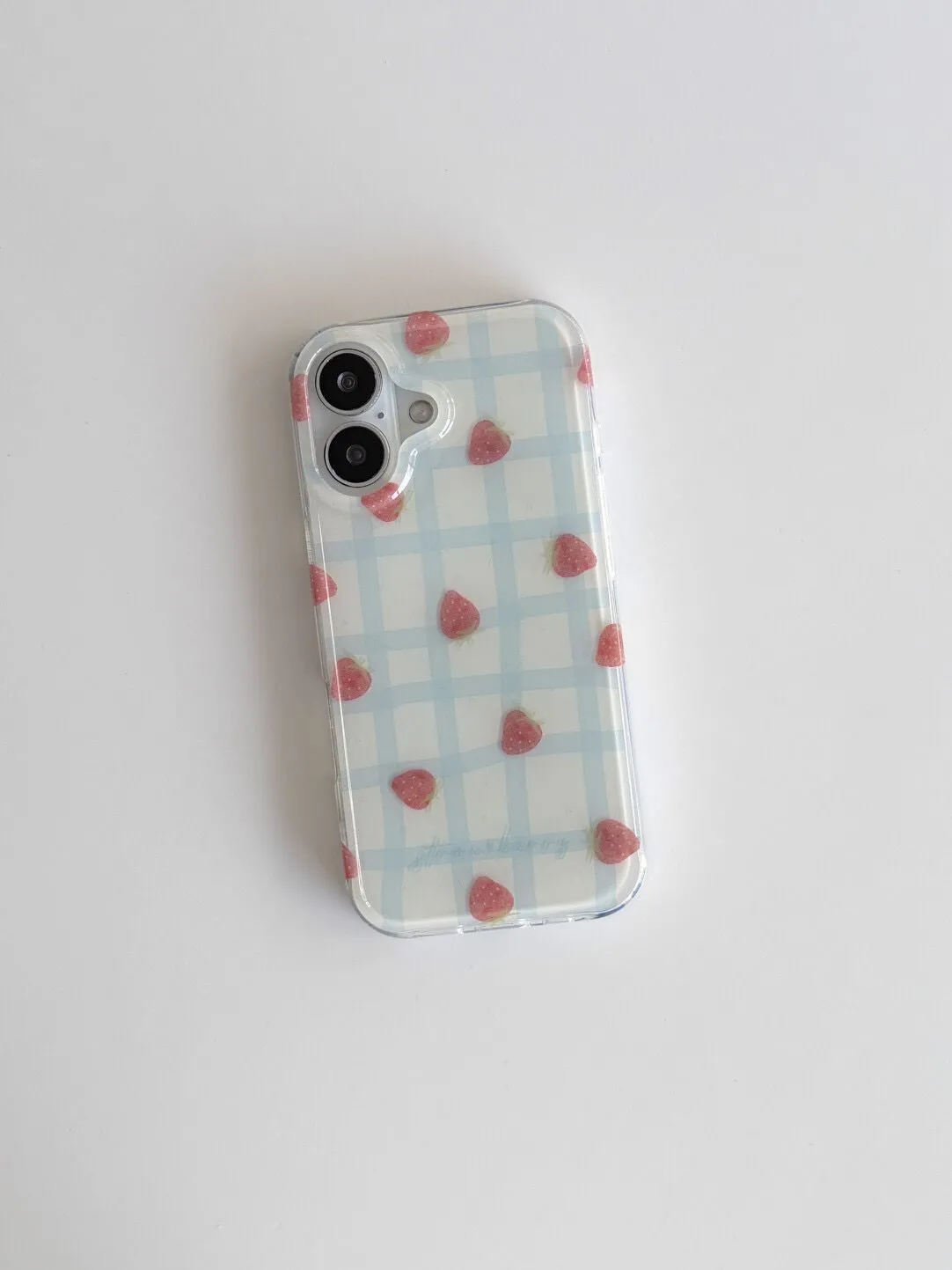 غطاء هاتف فاخر بنمط شبكي أزرق  - مراجعة Phone Cases Y2K وسعره