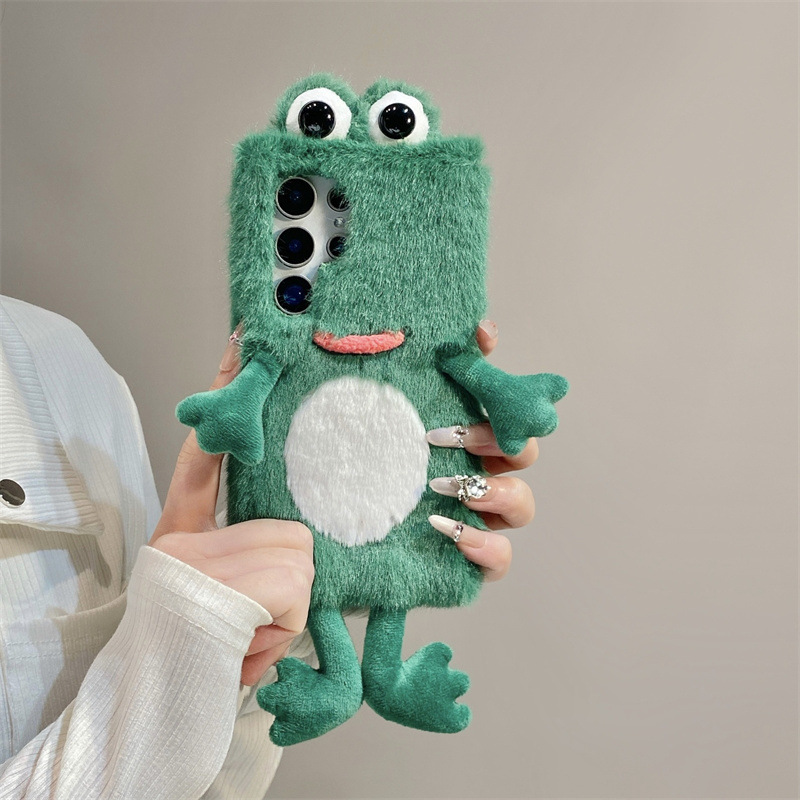 غطاء هاتف على شكل ضفدع مخملي،  - مراجعة Phone Cases Galaxy S24 وسعره